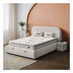 ТАПИЦИРАНА СПАЛНЯ С МАТРАК FABER 160 X 200 - СЛОНОВА КОСТ 06_4