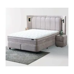 ТАПИЦИРАНА СПАЛНЯ С МАТРАК JULIE 160 X 200 - ПЕРЛА SY_4