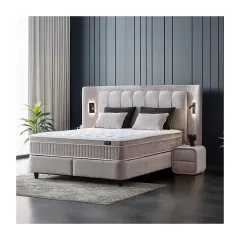 ТАПИЦИРАНА СПАЛНЯ С МАТРАК JULIE 160 X 200 - ПЕРЛА SY_6