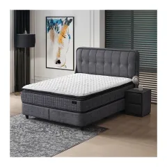 ТАПИЦИРАНА СПАЛНЯ С МАТРАК PICASSO 160 X 200 - ГРАФИТ 501_3