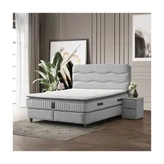 ТАПИЦИРАНА СПАЛНЯ С МАТРАК WAVE 160 X 200 - СЛОНОВА КОСТ 25_3