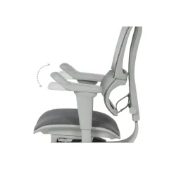 ЕРГОНОМИЧЕН ОФИС СТОЛ ERGOHUMAN IOO ULTRA - СИВ - M/TEX - СИВА РАМКА_10