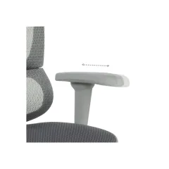 ЕРГОНОМИЧЕН ОФИС СТОЛ ERGOHUMAN IOO ULTRA - СИВ - M/TEX - СИВА РАМКА_11