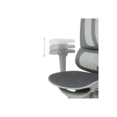 ЕРГОНОМИЧЕН ОФИС СТОЛ ERGOHUMAN IOO ULTRA - СИВ - M/TEX - СИВА РАМКА_12