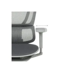 ЕРГОНОМИЧЕН ОФИС СТОЛ ERGOHUMAN IOO ULTRA - СИВ - M/TEX - СИВА РАМКА_13