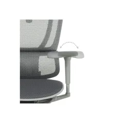 ЕРГОНОМИЧЕН ОФИС СТОЛ ERGOHUMAN IOO ULTRA - СИВ - M/TEX - СИВА РАМКА_14