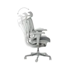 ЕРГОНОМИЧЕН ОФИС СТОЛ ERGOHUMAN IOO ULTRA - СИВ - M/TEX - СИВА РАМКА_16