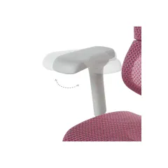 ЕРГОНОМИЧЕН СТОЛ ERGOHUMAN IOO ELITE 2 - РОЗОВ - M/M - СИВА РАМКА_16