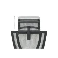 ЕРГОНОМИЧЕН СТОЛ ERGOHUMAN IOO ELITE 2 - СИВ - M/TEX - ЧЕРНА РАМКА_14