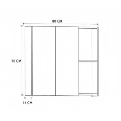 ГОРЕН ОГЛЕДАЛЕН ШКАФ - ICMC 8014-70_3
