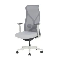 ЕРГОНОМИЧЕН ОФИС СТОЛ SARON - СИВ-СИН_2