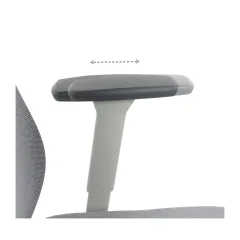 ЕРГОНОМИЧЕН ОФИС СТОЛ SARON - СИВ-СИН_6