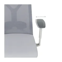 ЕРГОНОМИЧЕН ОФИС СТОЛ SARON - СИВ-СИН_8