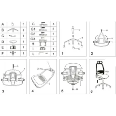 ЕРГОНОМИЧЕН ОФИС СТОЛ PANTIN - СИВ_12