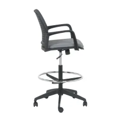 РАБОТЕН ОФИС СТОЛ 7556 - ЧЕРНА РАМКА - СИВ_3