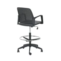 РАБОТЕН ОФИС СТОЛ 7556 - ЧЕРНА РАМКА - СИВ_4