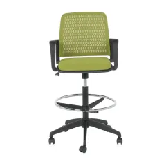 РАБОТЕН ОФИС СТОЛ 7556 - ЧЕРНА РАМКА - ЗЕЛЕН_1