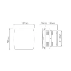 ВЕНТИЛАТОР Ф120ММ ЧЕРЕН 160М3/Ч 16W 34DB COMMEL C420-213_5