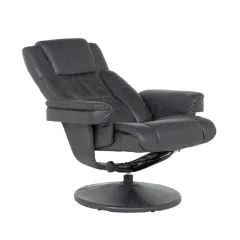 КРЕСЛО С ТАБУРЕТКА JACKY - ТЪМНО СИВ_5