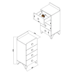 ДЕТСКИ СКРИН С 4 ЧЕКМЕДЖЕТА MINIA_8
