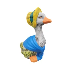 КЕРАМИЧНА ФИГУРА - ПАТИЦА С ШАПКА И НАМЕТАЛО/  713421_0