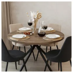 ТРАПЕЗНА МАСА LUDVIKA - ОРЕХ / ЧЕРНО_1 ТРАПЕЗНА МАСА LUDVIKA - ОРЕХ / ЧЕРНО_1