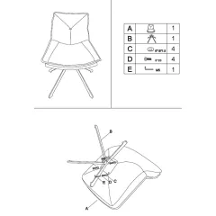 КРЕСЛО HAMILTON - БЕЖОВ BF 5_5