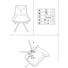 КРЕСЛО HAMILTON - ШАМПАНСКО BF 5_5