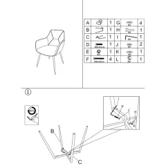 ТРАПЕЗЕН СТОЛ BARNET ШАМПАНСКО SH_5