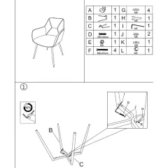ТРАПЕЗЕН СТОЛ BARNET - СИВ SH_4