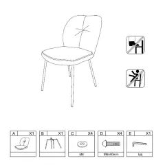 ТРАПЕЗЕН СТОЛ ILSON - СИВ 68_4
