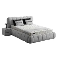 ТАПИЦИРАНА СПАЛНЯ С МАТРАК RODOS 140 X 200 - СВЕТЛОСИВ 326_1 ТАПИЦИРАНА СПАЛНЯ С МАТРАК RODOS 140 X 200 - СВЕТЛОСИВ 326_1