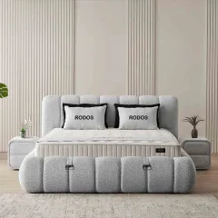 ТАПИЦИРАНА СПАЛНЯ С МАТРАК RODOS 140 X 200 - СВЕТЛОСИВ 326_4 ТАПИЦИРАНА СПАЛНЯ С МАТРАК RODOS 140 X 200 - СВЕТЛОСИВ 326_4