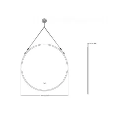ОГЛЕДАЛО МЕСИНА LED D800 1909DB_3