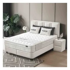 ТАПИЦИРАНА СПАЛНЯ С МАТРАК PAROS 140 X 200 - КРЕМ AN_1 ТАПИЦИРАНА СПАЛНЯ С МАТРАК PAROS 140 X 200 - КРЕМ AN_1