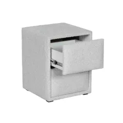 НОЩНО ШКАФЧЕ ЗА СПАЛНЯ PAROS - СРЕБЪРЕН AN_3