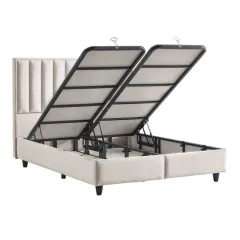 ТАПИЦИРАНА СПАЛНЯ С МАТРАК PERRY LUX 160 X 200 - КРЕМ 01_2