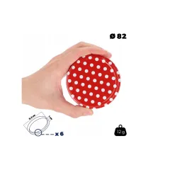 КАПАЧКИ ЗА БУРКАН Ф82 - 10БР. ЧЕРВЕНИ ТОЧКИ /  С82_0