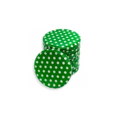 КАПАЧКИ ЗА БУРКАН Ф82 - 10БР. ЗЕЛЕНИ ТОЧКИ /  С82_1