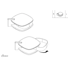 Холна маса ALDO - бял-капучино_9