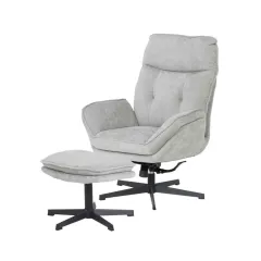 КРЕСЛО С ТАБУРЕТКА ANDREA - СВЕТЛОСИВО_3