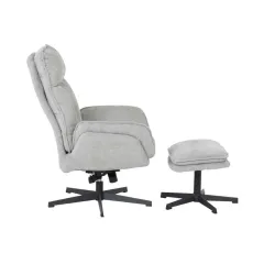 КРЕСЛО С ТАБУРЕТКА ANDREA - СВЕТЛОСИВО_4