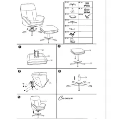 КРЕСЛО С ТАБУРЕТКА ANDREA - ШАМПАНСКО_6