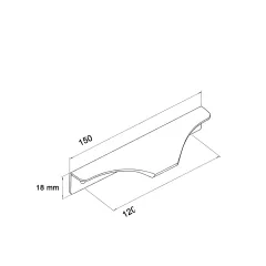 МЕБЕЛНА ДРЪЖКА 30591 150ММ ЧЕРЕН МАТ 042362_1