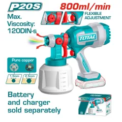 АКУМУЛАТОРЕН ПИСТОЛЕТ ЗА БОЯДИСВАНЕ TOTAL 20V 1L БЕЗ БАТЕРИЯ 2004_0