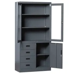 МЕТАЛЕН ШКАФ CARMEN CR-1278 E L SAND - ГРАФИТ_3