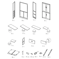 МЕТАЛЕН ШКАФ CARMEN CR-1278 E L SAND - ГРАФИТ_4
