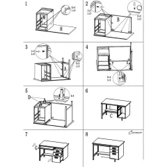 МЕТАЛНО БЮРО CARMEN CR-1317 L - СИВО_8