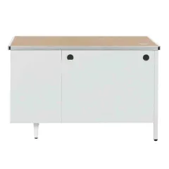 МЕТАЛНО БЮРО CARMEN CR-1318 L - СИВО / БУК_4