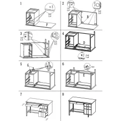 МЕТАЛНО БЮРО CARMEN CR-1318 L - СИВО / БУК_6